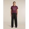 icebreaker Women Merino 150 Tech Lite SS Crop Tee Great Heights - T-shirt en laine mérinos femme | Hardloop