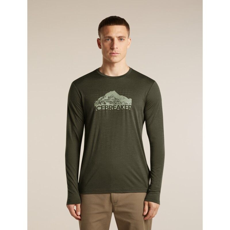 Men Merino 150 Tech Lite LS Tee Aoraki Explorer - Merinoshirt - Heren