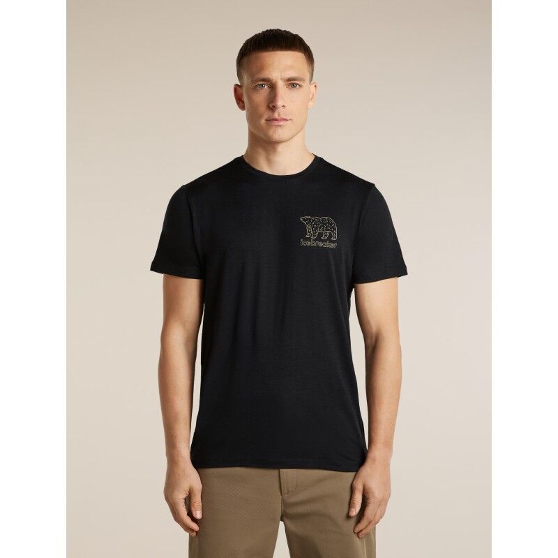 Men Merino 150 Tech Lite SS Tee Forest Footsteps - Merinoshirt - Herren