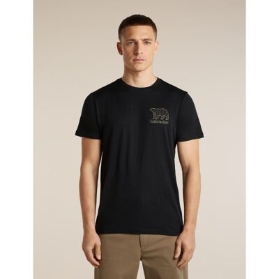 Men Merino 150 Tech Lite SS Tee Forest Footsteps - T-shirt en laine mérinos homme