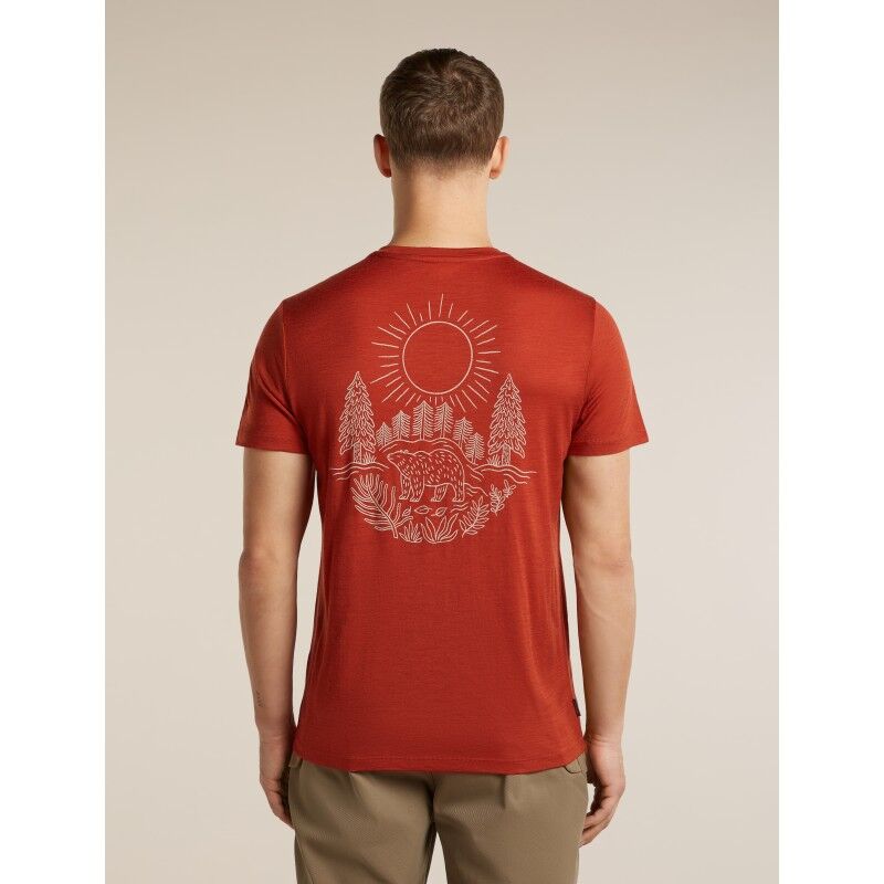 icebreaker Men Merino 150 Tech Lite SS Tee Forest Footsteps - Merino shirt - Men's | Hardloop