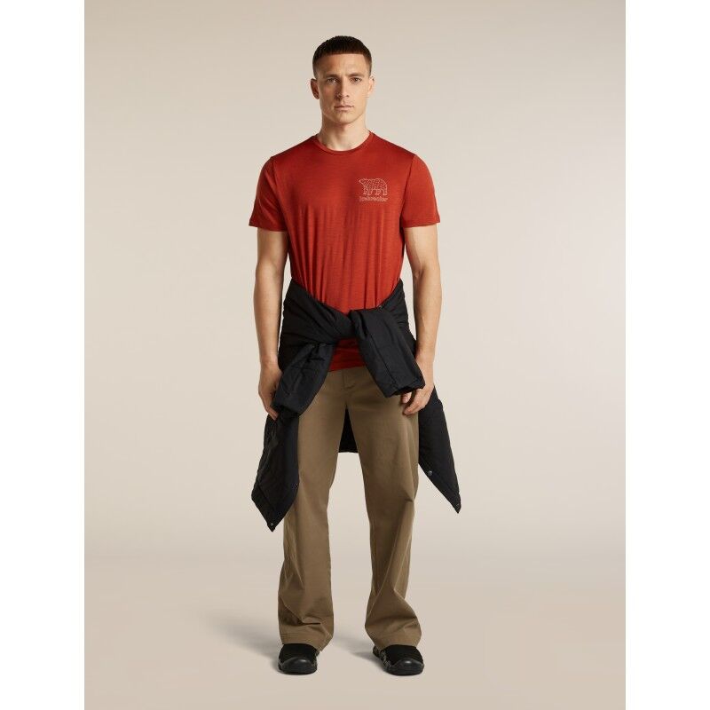 icebreaker Men Merino 150 Tech Lite SS Tee Forest Footsteps - Camiseta de lã merino homem | Hardloop