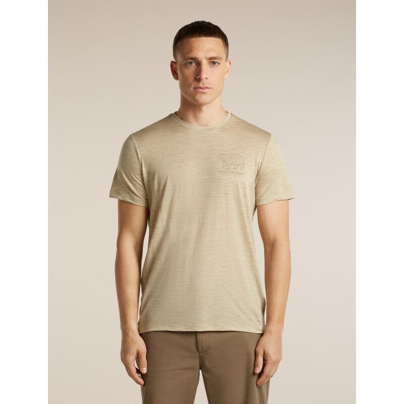 Men Merino 150 Tech Lite SS Tee Forest Footsteps - Pánské triko