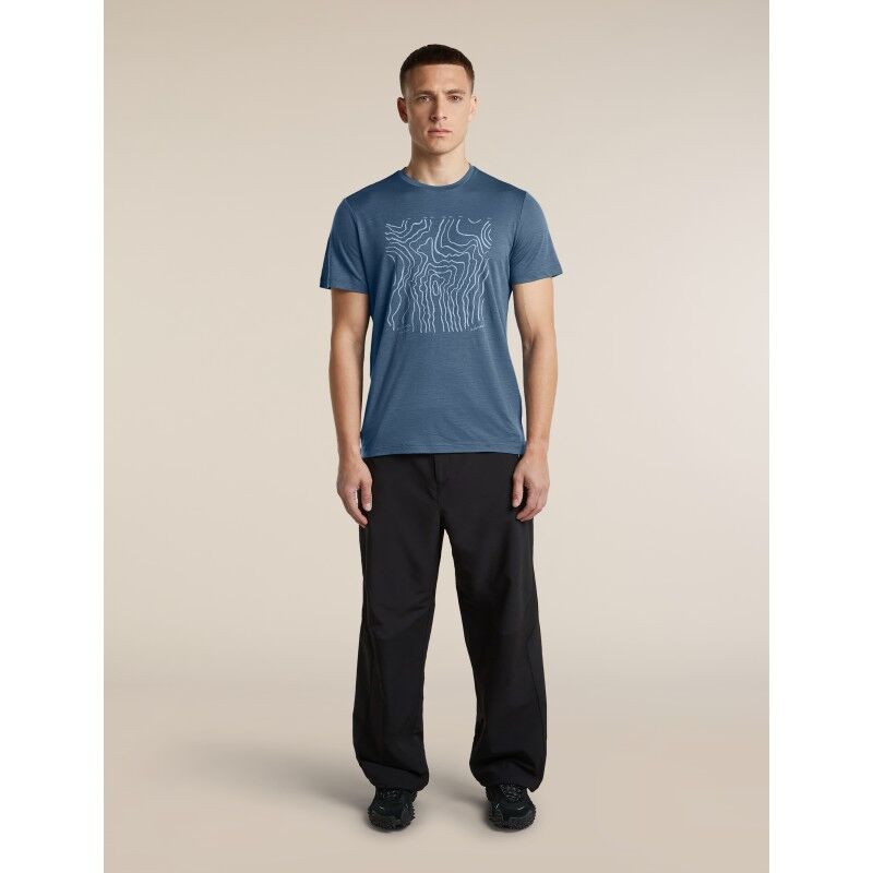 icebreaker Men Merino 150 Tech Lite SS Tee Great Heights - T-shirt en laine mérinos homme | Hardloop