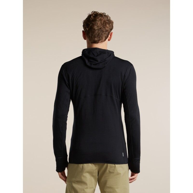 icebreaker Men Merino Blend 200 RealFleece™ Descender LS Zip Hoodie - Forro polar de lana merina - Hombre | Hardloop