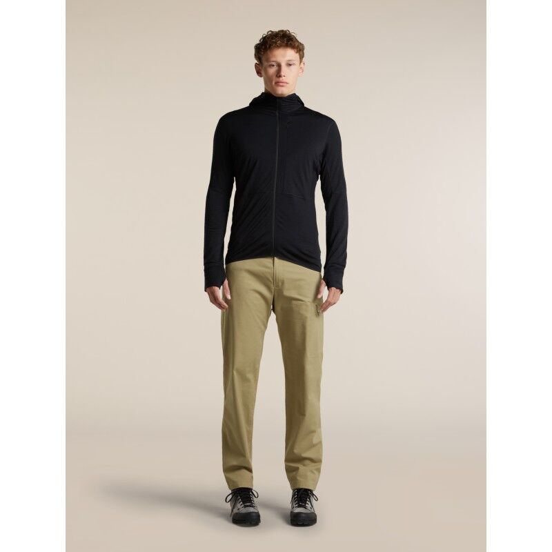 icebreaker Men Merino Blend 200 RealFleece™ Descender LS Zip Hoodie - Fleece de lã merino homem | Hardloop