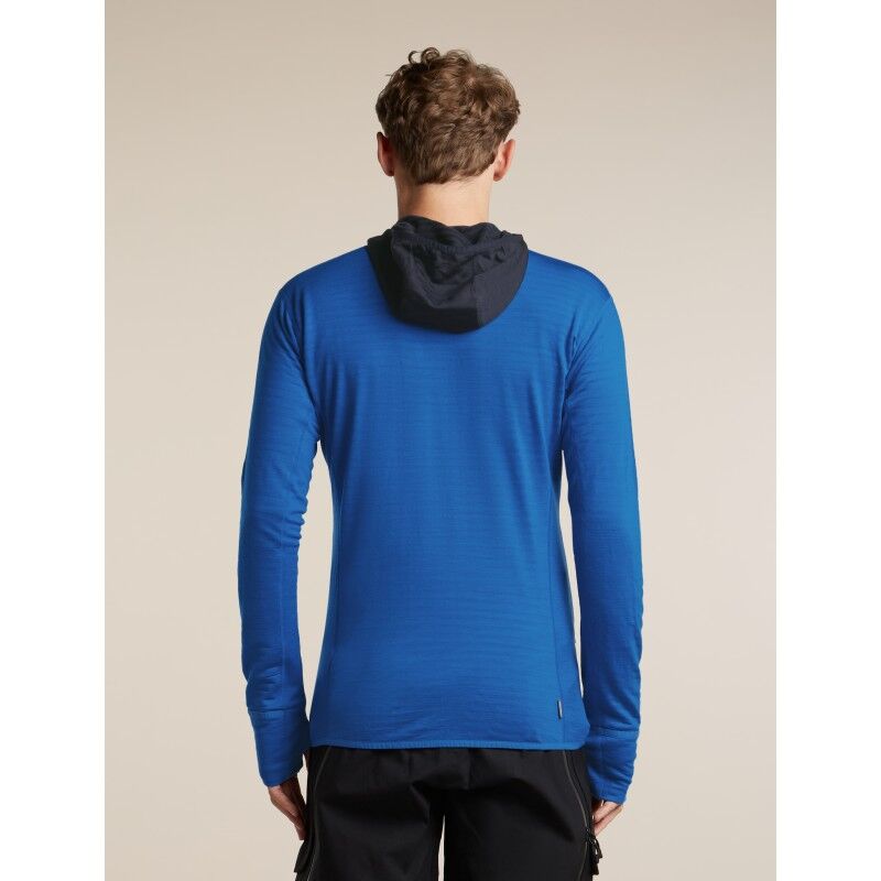 icebreaker Men Merino Blend 300 RealFleece™ Descender LS Zip Hoodie - Polaire en laine mérinos homme | Hardloop