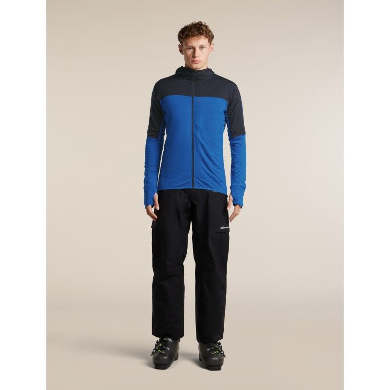 icebreaker Men Merino Blend 300 RealFleece™ Descender LS Zip Hoodie - Merino Fleece jacket - Men's | Hardloop