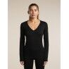 icebreaker Women Merino 260 Tech LS V Neck - Merino Wool Jersey - Women's | Hardloop