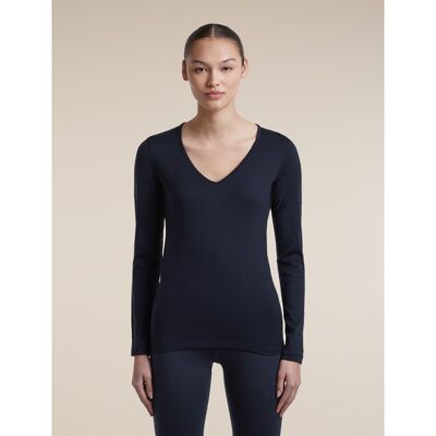 Women Merino 260 Tech LS V Neck - Swetry z wełny merynosa damski