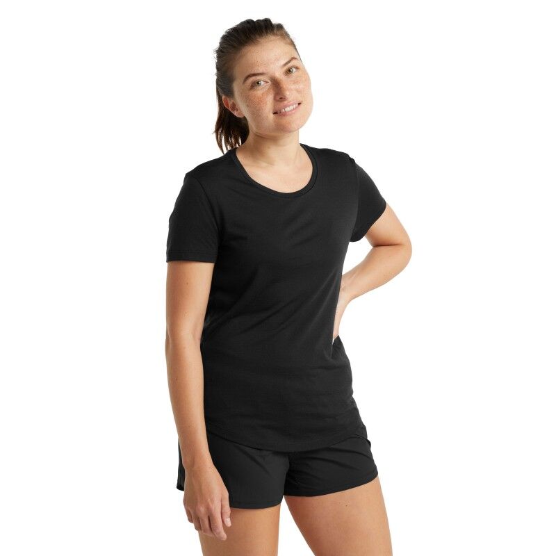 Icebreaker Cool-Lite Sphere Short Sleeve Low Crewe - Merinotröja Dam I Hardloop