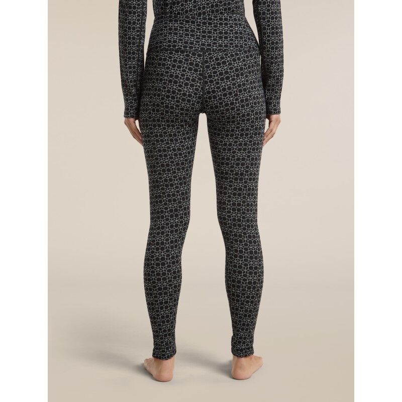 icebreaker Women Merino 260 Tech Vertex High Rise Leggings Alpine Geo - Merino wool Thermal Tight - Women's | Hardloop