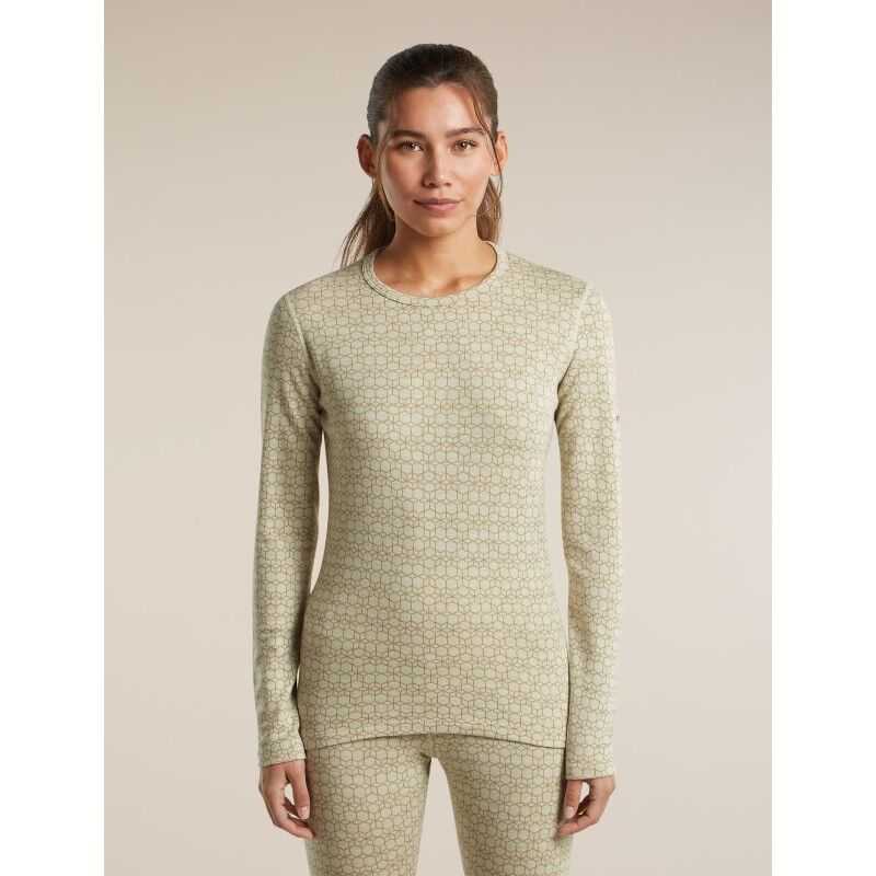 icebreaker Women Merino 260 Tech Vertex LS Crewe Alpine Geo - Merino Wool Jersey - Women's | Hardloop