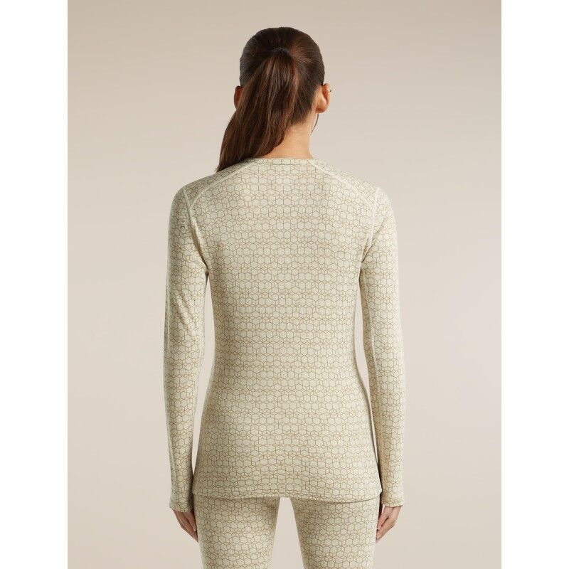 icebreaker Women Merino 260 Tech Vertex LS Crewe Alpine Geo - Maglia in lana merino - Donna | Hardloop