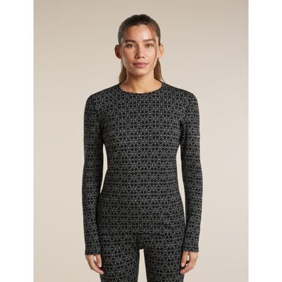Women Merino 260 Tech Vertex LS Crewe Alpine Geo - Maglia in lana merino - Donna