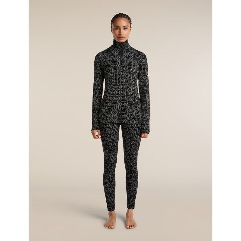 icebreaker Women Merino 260 Tech Vertex LS Half Zip Alpine Geo - Merinouldtrøj - Damer | Hardloop