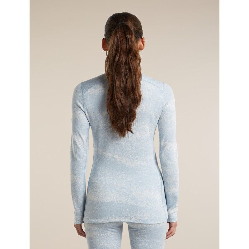 icebreaker Women Merino 260 Tech Vertex LS Half Zip Chillwave - Maillot thermique laine mérinos femme | Hardloop