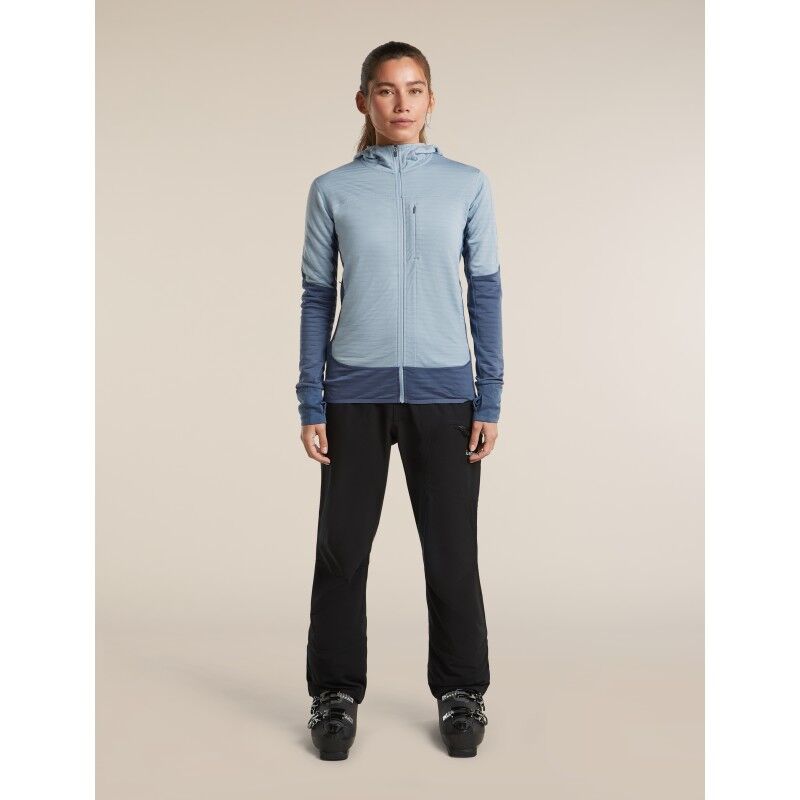 icebreaker Women Merino Blend 300 RealFleece™ Descender LS Zip Hoodie - Merino Fleecejacke - Damen | Hardloop