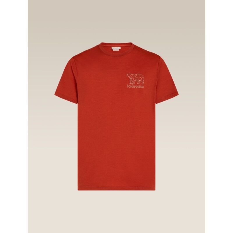 icebreaker Men Merino 150 Tech Lite SS Tee Forest Footsteps - Merino-t-paidat - Miehet | Hardloop