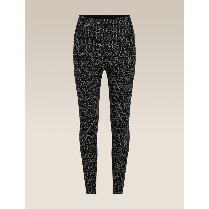 icebreaker Women Merino 260 Tech Vertex High Rise Leggings Alpine Geo - Collant thermique laine mérinos femme | Hardloop