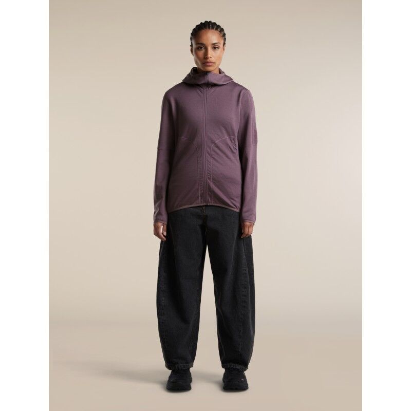 icebreaker 560 RealFleece Elemental II LS Zip Hoodie - Polar z wełny Merino® damski | Hardloop