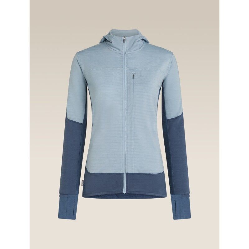 icebreaker Women Merino Blend 300 RealFleece™ Descender LS Zip Hoodie - Merino Fleecejacke - Damen | Hardloop