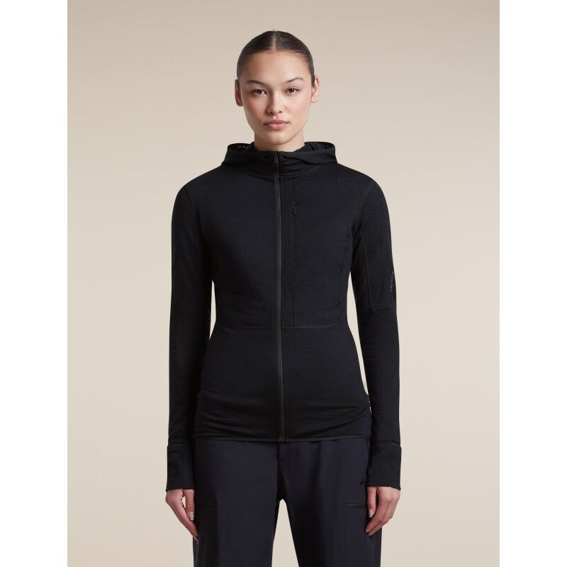 icebreaker Women Merino Blend 200 RealFleece™ Descender LS Zip Hoodie - Merino Fleece jacket - Women's | Hardloop