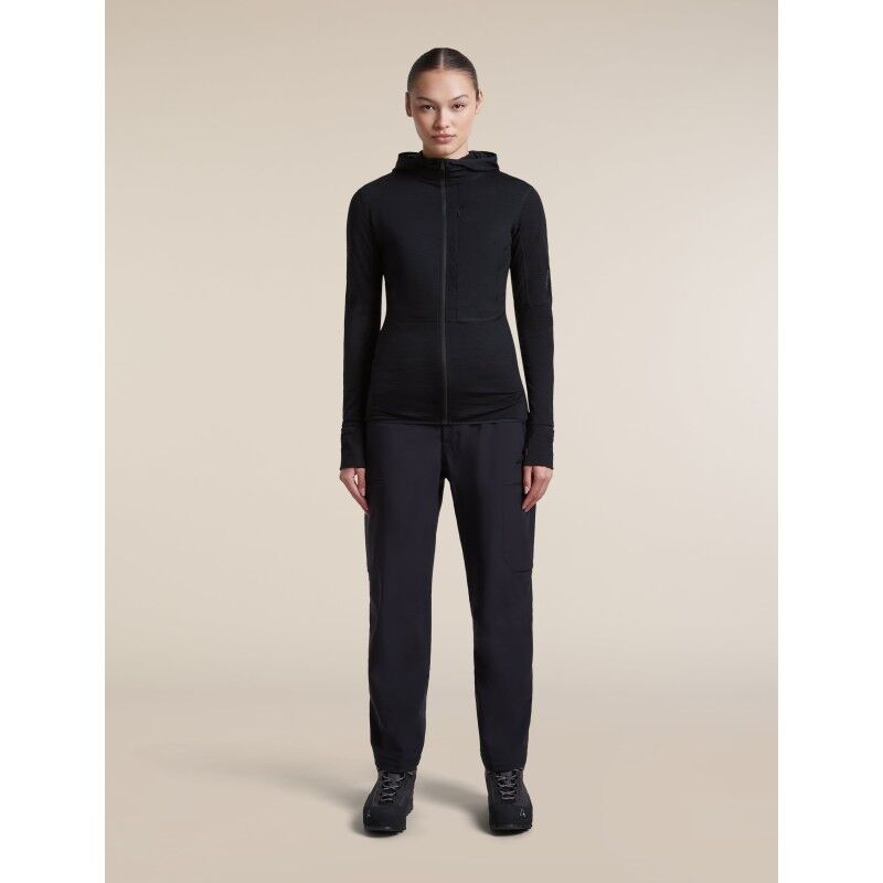 icebreaker Women Merino Blend 200 RealFleece™ Descender LS Zip Hoodie - Forro polar de lana merina - Mujer | Hardloop