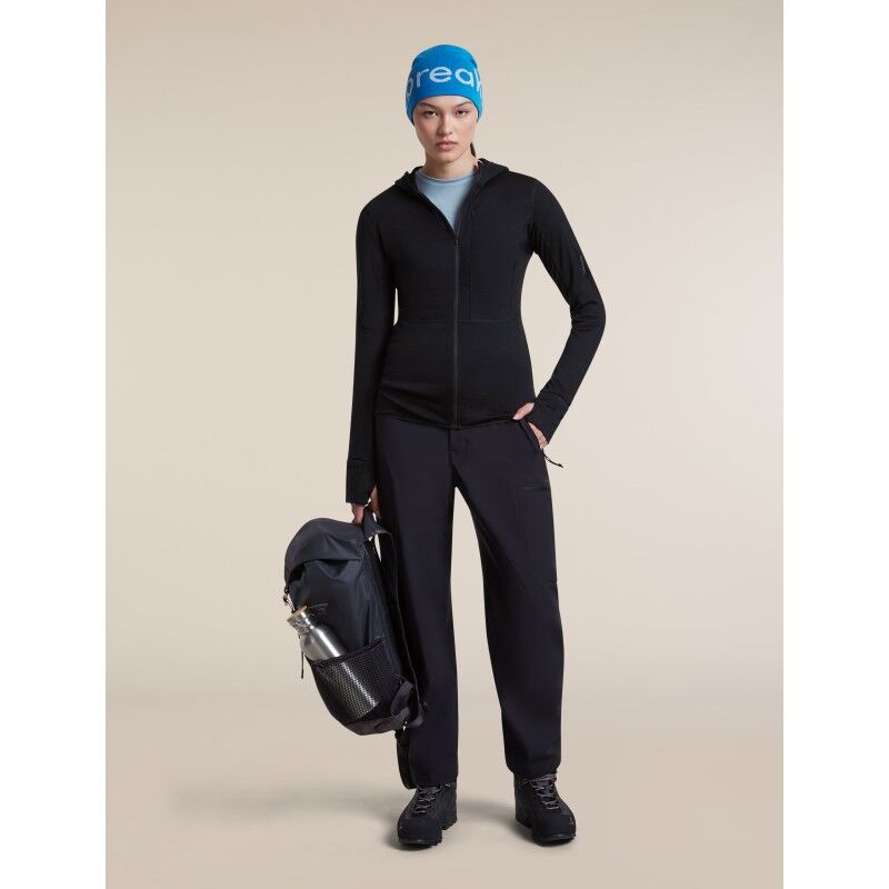 icebreaker Women Merino Blend 200 RealFleece™ Descender LS Zip Hoodie - Polaire en laine mérinos femme | Hardloop