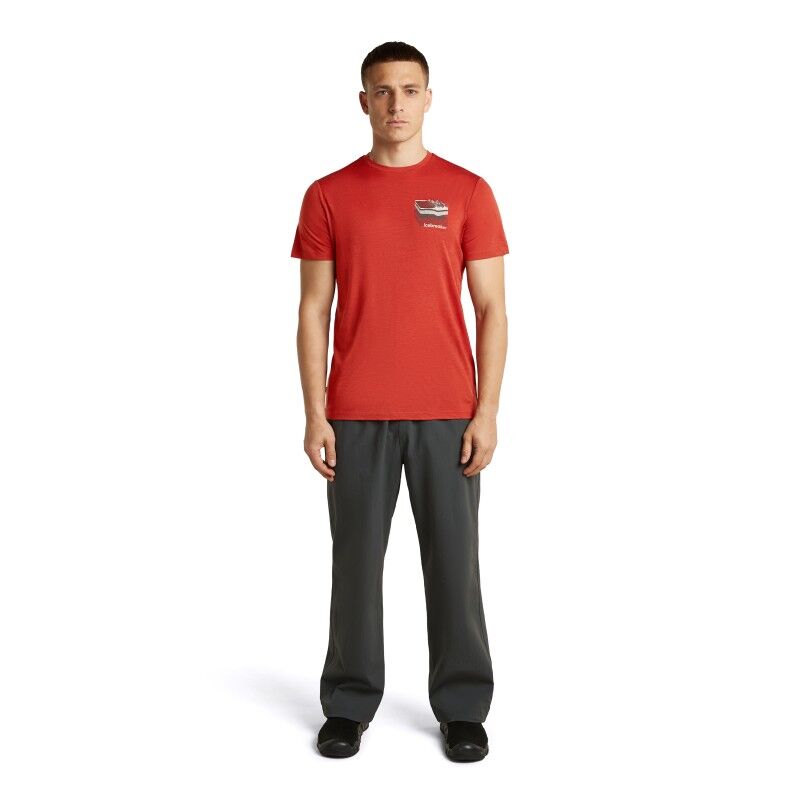 icebreaker Merinos 150 Tech Lite SS Tee Evolving Lay - T-shirt en laine mérinos homme | Hardloop