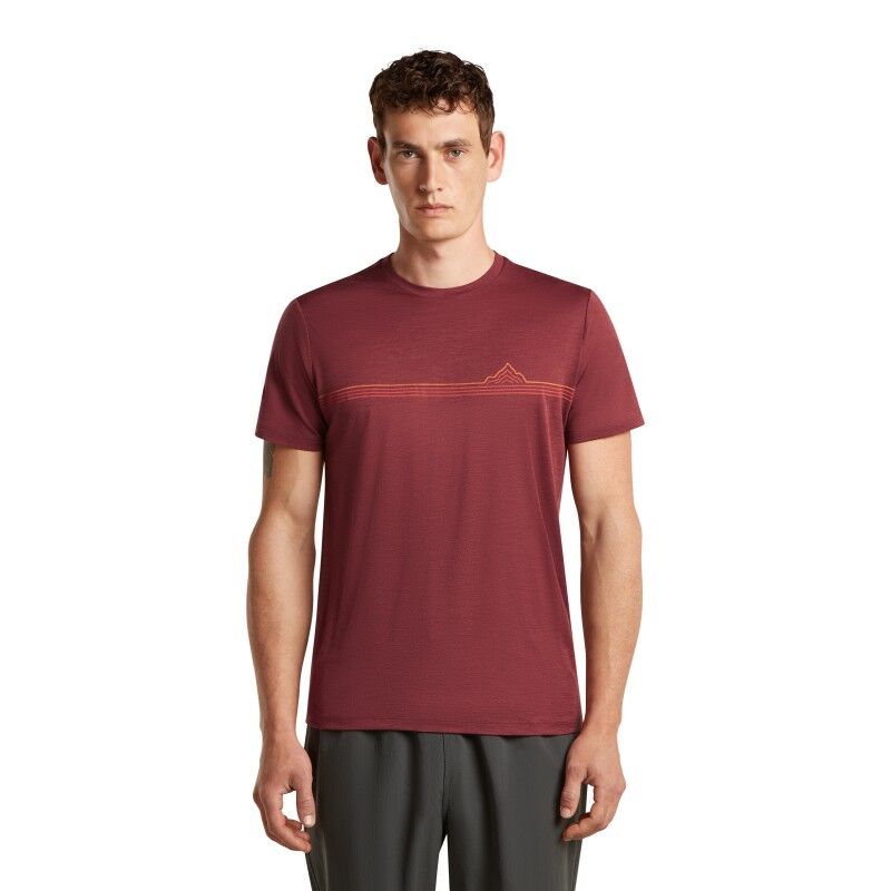 Merinos 150 Tech Lite SS Tee Range Stripes - Merinoshirt - Herren