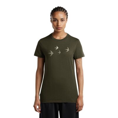 Merinos 150 Tech Lite SS Tee Bird Transit - Merino-t-paidat - Naiset
