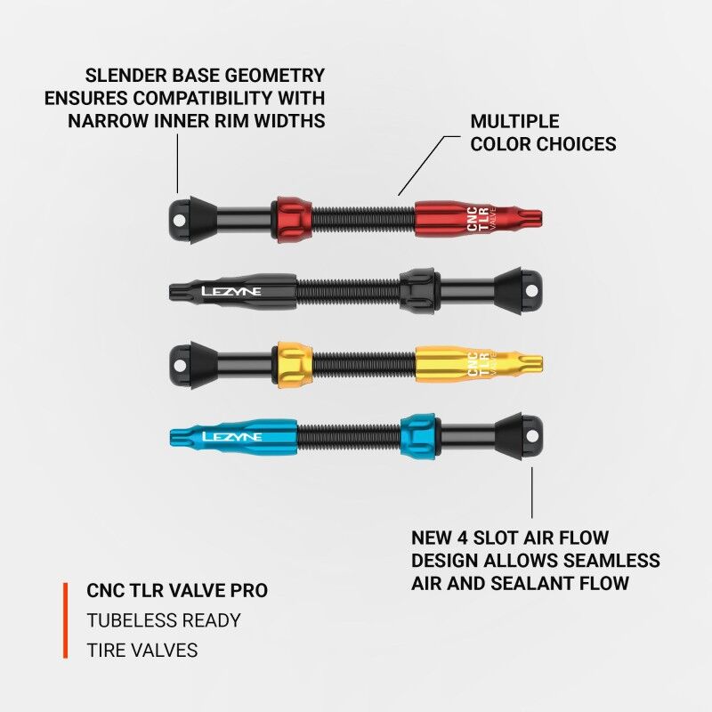 Lezyne CNC TLR Valve Pro x2 - Tubeless ventiel | Hardloop