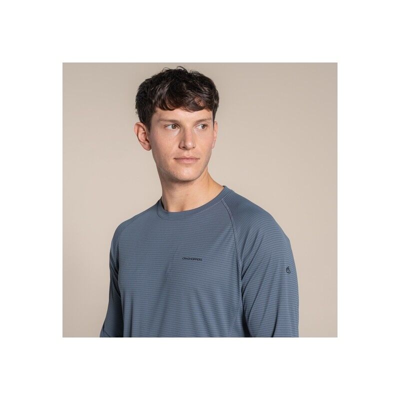 Craghoppers NosiLife SolarShield+ Long Sleeved T-Shirt - Meski UV Shirts | Hardloop