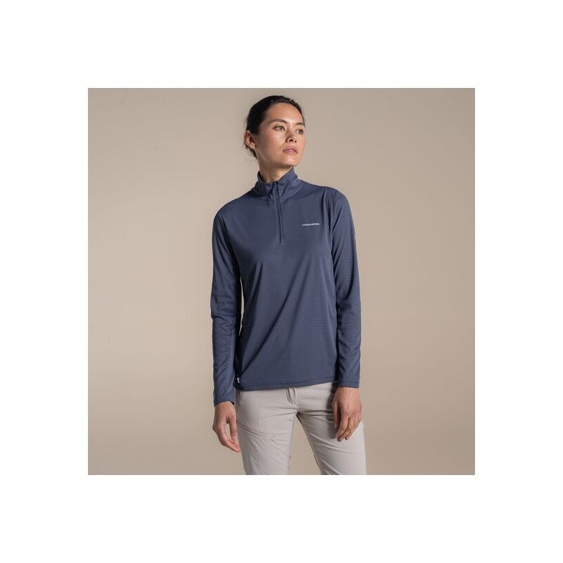 NosiLife SolarShield+ Half Zip Top - Camiseta Anti-UV - Mujer