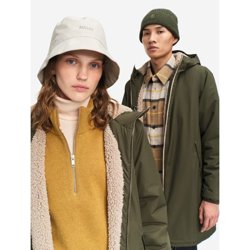 Aigle Rainpack 90+ matelassé doublé sherpa MTD Repreve - Waterproof jacket | Hardloop