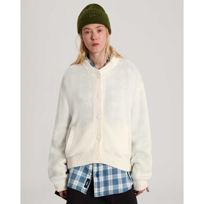 Teddy Round Neck Cardigan - Strickjacke - Damen