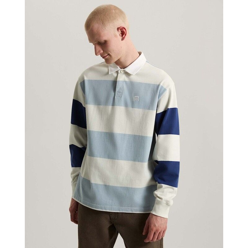 2-Tone Stripe Ward Rugby Ls - Polo homme