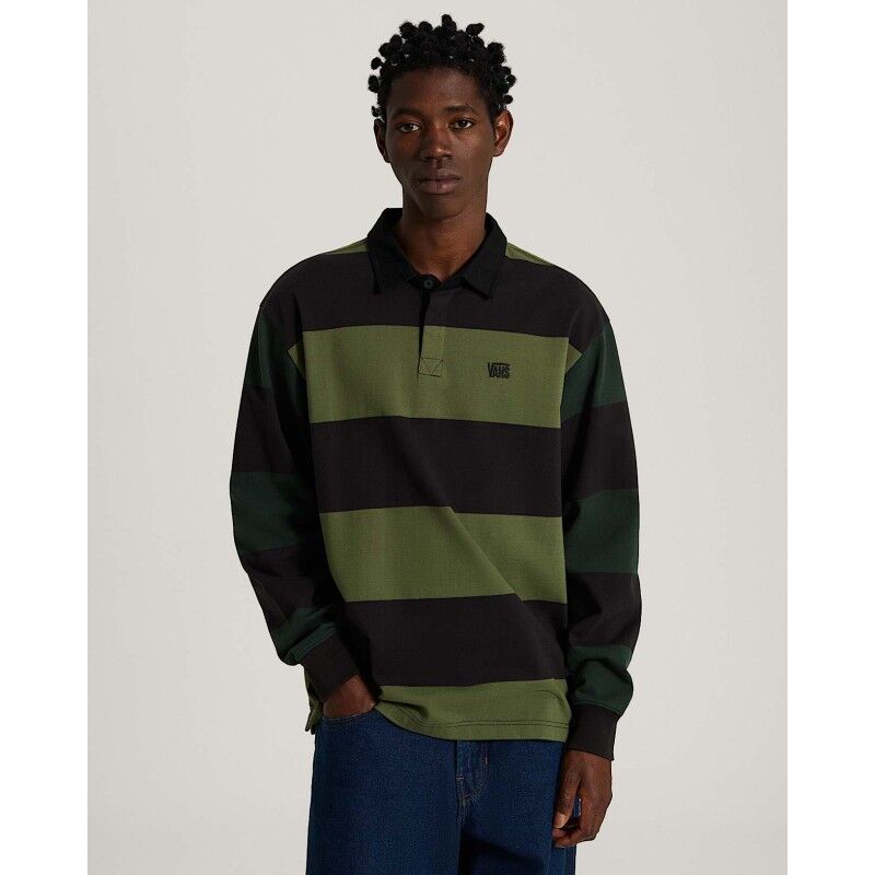 2-Tone Stripe Ward Rugby Ls - Koszulka polo meska