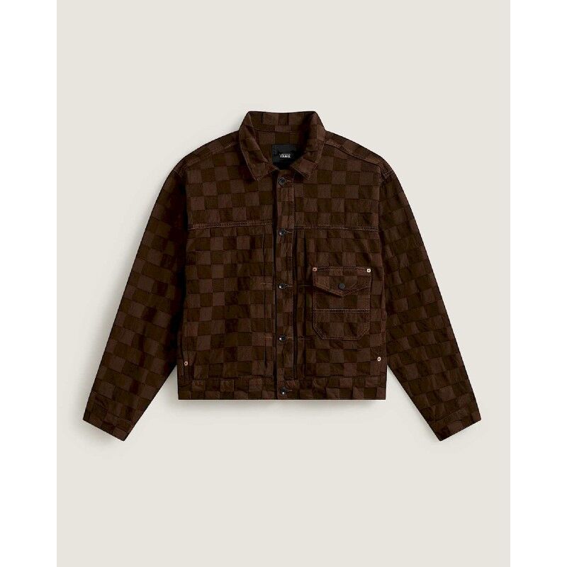 Vans Check-5 Checkerboard Denim Trucker Jacket - Jacka - Herr | Hardloop