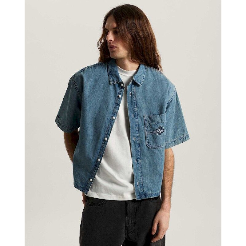 Vans Cyrus Straight Hem Denim Ss Woven - T-shirt - Uomo | Hardloop