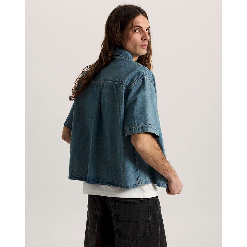 Vans Cyrus Straight Hem Denim Ss Woven - Pánské triko | Hardloop