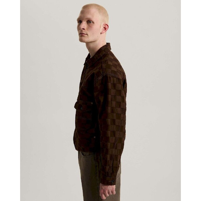 Vans Check-5 Checkerboard Denim Trucker Jacket - Jacka - Herr | Hardloop