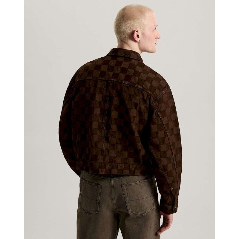 Vans Check-5 Checkerboard Denim Trucker Jacket - Jacka - Herr | Hardloop