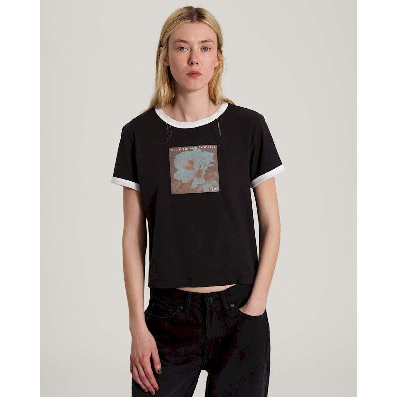 Places I Wish To Go Ringer Ss Tee - T-Shirt - Damen