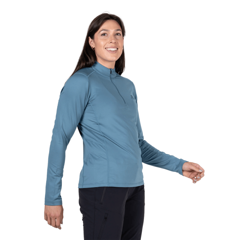 Mountain Equipment Cerrig LS Zip T - T-shirt mulher | Hardloop