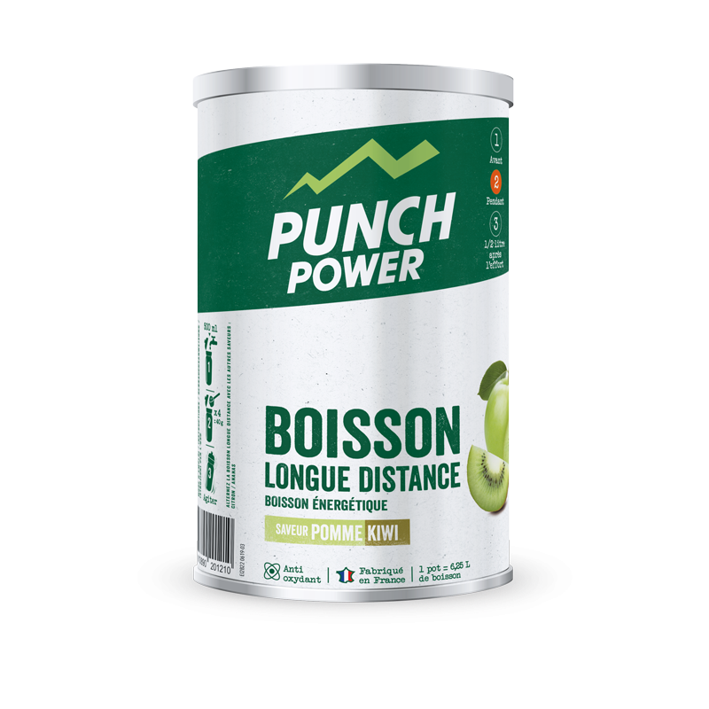 Punch Power Boisson Longue Distance Pomme Kiwi - Pot 500 g - Energidryck