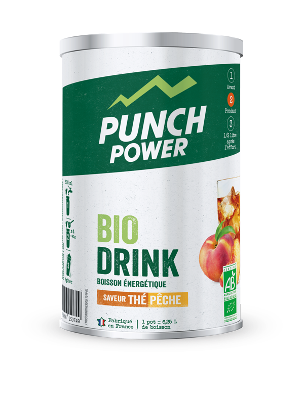 Punch Power Biodrink Thé Pêche - Pot 500 g - Energetický nápoj | Hardloop