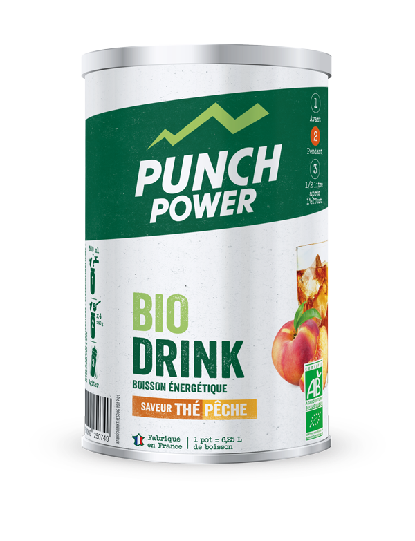 Punch Power Biodrink Thé Pêche - Pot 500 g - Energiajuoma