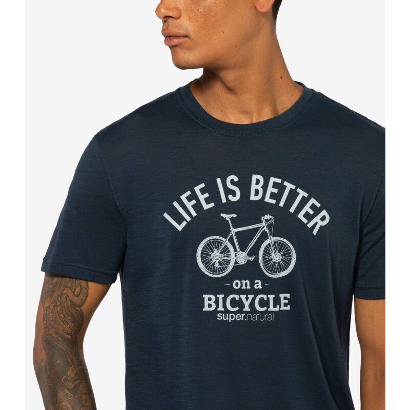 Better Bike Tee - Maglia merino - Uomo